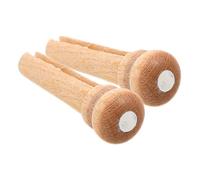 Artibetter 2pcs Maple Wood Acoustic Guitar Bridge Pin Pegs for Bridge Replacement, Enhanced Sound Transmission and Guitar Protection, Beige Replacement End Pins for Studio Recording