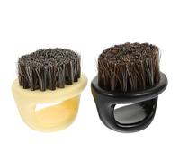 Artibetter 2pcs Men Beard Brush Set for Styling and Broken Hair Cleaning with Water-absorbing Abs Material, Handheld Grooming Brushes Suitable for Barber Shop Use