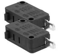 Artibetter 2pcs Microwave Oven Door Switch 2-pin Normally Open Micro Switch Replacement for Household Appliances with Enhanced Safety and Responsive User Experience