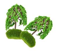 Artibetter 2pcs Miniature Artificial Trees for Sand Table DIY Landscape Model Realistic Mini Trees for Architectural Scenery Micro Garden Decor Accessories
