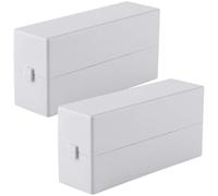 ARTIBETTER 2pcs Nail Drill Bits Organizer Case with 30 Slots, Manicure Polishing Head Storage Box with Lid for Nail Art and Grinding Bit Protection