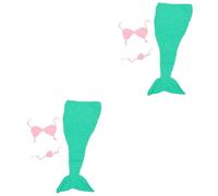 Artibetter 2pcs Newborn Mermaid Photography Prop Crochet Headband Comfortable Easy to Wash Design for Adorable Photoshoots Photography Props Lovely Colors