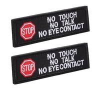 Artibetter 2pcs No Touch No Eye Contact Patches Do Not Pet Patches for Pet Harness Black Intricately Embroidered Comfortable Material Easy to Use Service Dog Vest Accessory for Dog Training