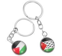 Artibetter 2pcs Palestine Flag Keychain Stylish Key Ornament for Backpack Purse Car Unique Chic Showcase Your Love for Palestine Lightweight Easy to Carry