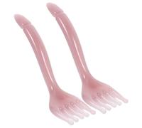 Artibetter 2pcs Pink Resin Scalp Massager Tool with Five Claws for Hair Growth and Jaw Relaxation, Ergonomic and Compact Design for Smooth Gliding, for Home and Travel Use