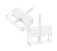 Artibetter 2pcs Plastic Microscope Slides Storage Stand Rack for Laboratory and Use White Sturdy Slide Holder with Versatile Use for Displaying and Staining