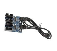 Artibetter 2pcs Port Usb Hub Multi Plug Extension Usb Adapters Motherboard Extension Cable for Port Multiplier