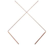 ARTIBETTER 2pcs Portable Brass Dowsing Rods for Finding Water Sources and Paranormal Exploration, Flexible Rotation Divining Tools with Golden Finish for Ghost Hunting and Metal Locating