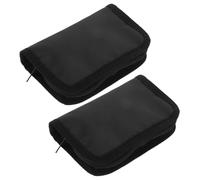 Artibetter 2pcs Portable Diabetes Storage Case Black with 420dpvc and 210d Lining, Multifunctional Organizer for Pills and Test Strips, Compact Travel Kit that Can Fit into Backpacks