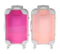Artibetter 2pcs Portable Mini Suitcase Cosmetic Case for Travel Makeup Storage, Abs Material with Fashionable Appearance and Protective Design, for Women and Professional Dressers