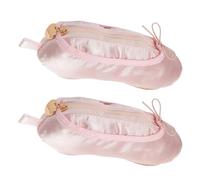 Artibetter 2pcs Portable Pink Ballet Slipper Pencil Case with Protective Fabric Design, Elegant Appearance for Dance Accessory Organization and Practice, and Dance Enthusiasts