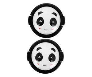 Artibetter 2pcs Pro Lens Protector Cartoon Panda Lens Cap and Scratch Resistant Easy to Use