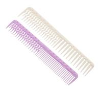 ARTIBETTER 2pcs Professional Hair Cutting Combs Set for Women, Wide and Medium Teeth Styling Barber Combs in Purple and White, Salon Hairdresser Tools for Wet and Dry Hair Grooming
