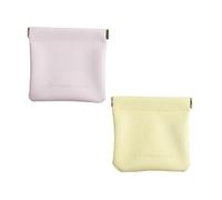 Artibetter 2pcs PU Earphone Storage Pouch Portable Small Travel Organizer Bag for Earphones Data Cables USB Cords Protective Case Lightweight and Easy to Carry Random Color