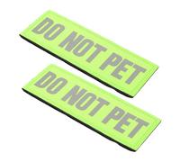 ARTIBETTER 2Pcs Reflective Do Not Pet Service Dog Patch Nylon Adhesive Back Patches for Dog Vest Harness Removable Safety Label for Enhanced Night Visibility