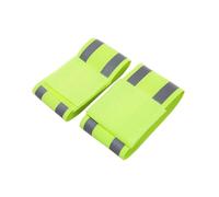 Artibetter 2pcs Reflective Safety Bracelets for Night Running and Hiking, Elastic Fabric Sports Accessory Wearable on Wrist or Ankle, Light Green Fluorescent Armband for Outdoor Activities