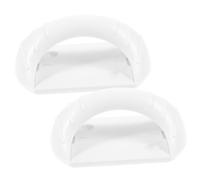 Artibetter 2pcs Self-Adhesive Sliding Door Handles No Punching Plastic Pulls for Cabinets Bathroom Windows Openers Ergonomic Design Nordic White