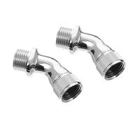 Artibetter 2pcs Shower Elbow Adapter Connector with Male Female Threads Polished Finish Heat Pressure Resistant Extender for Bathroom Shower Arm Replacement