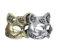 Artibetter 2pcs Steampunk Half Face Eye Mask with Comfortable Plastic Material and Portable Structure, for Themed Events and Cosplay Parties, Featuring Unique Design and Artistic Random Color