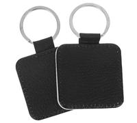 Artibetter 2pcs Sublimation Heart Keychain Blanks Pu Leather Craft Keyring Double-sided Chains for Diy Ornament Making and Art Supplies