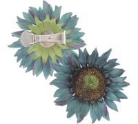 Artibetter 2Pcs Sunflower Curtain Tieback Clips Decorative Drapery Holdback Clamps for Curtains Window Drapes Home Accessories