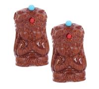ARTIBETTER 2pcs Tibetan Wealth Goddess Carved Wood Beads for Necklace Making DIY Jewelry Craft Supplies Ethnic Wooden Beads for Bracelets with Smooth Finish and Timeless Artistic Detail