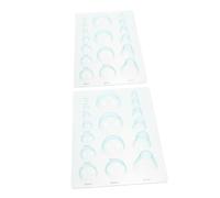 Artibetter 2pcs Transparent Blue Half Ball Dome Paper Craft Tool DIY Quilling Mold with Scale for Stereoscopic Artwork Plastic Plates for Cards Jewelry and Decorative Painting