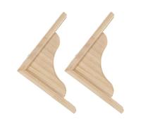 ARTIBETTER 2Pcs Triangular Wooden Shelf Brackets 15X15Cm Heavy Duty Wall Shelf Supports Floating Decorative Wall Mount Brackets for Living Room Kitchen Cabinet
