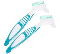 Artibetter 2pcs Turtle Shell Clean Brush Portable Double-sided Plastic Cleaning Brush with Ergonomic Handle Two Different Sizes for Easy to Use Aquatic Turtle Shell Cleaning
