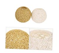 Artibetter 2pcs Unique Woven Rattan Lampshades Boho Style Lamp Covers for Ceiling Table Lights Simple Structure with Firm Weaving Easy to Install and Detach