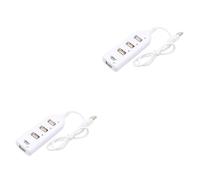 ARTIBETTER 2pcs Usb Adaptors Multi Ports 4 Port Usb Hub for Laptop High Speed Data Transfer Backward Compatible Overload Voltage Protection Led Indicator