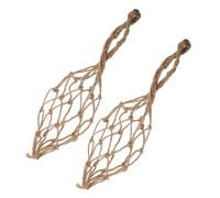 Artibetter 2pcs Vintage Twine Rope Wine Bottle Holder Rustic Beer Jar Carrier Mesh Net Bag for Home Bar Restaurant Decor and Portable Wine Bottle Transport