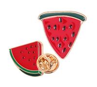 Artibetter 2pcs Watermelon Alloy Brooch Set Cartoon Lapel Pins for Clothing Scarf Backpack Accessories Summer Fashion Brooches for Women
