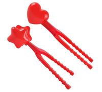 ARTIBETTER 2pcs Winter Snow Clamp Clip Plastic Heart-shaped Snow Sphere Maker for Outdoor Fight Winter Outdoor Play Accessories