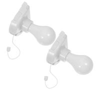 Artibetter 2pcs Wireless Pull Cord Night Lights Battery-Operated Hand-Pull LED Wall Mounted Lamps for Bedroom Bedside Closet Cabinet Emergency Use