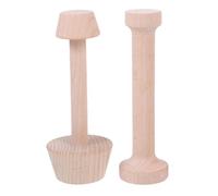 ARTIBETTER 2pcs Wooden Egg Tart Baking Molds Double-Headed Tart Tamper Medium Size DIY Pastry Dough Shaper Tool for Handmade Bakery Supplies and Tartlet Baking