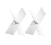 Artibetter 2pcs X-Shape Acrylic Book Stand Desk Book Rest Rack Multi-Functional Magazine Holders Free Your Hands Multipurpose Reading Office Organizer