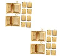 Artibetter 2sets Bible Charms for Jewelry Making Unique Bible Shape Pendants for DIY Projects Versatile Crafting Accessories for Necklaces and Keychains 10pcs*2