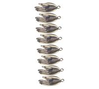Artibetter 2sets Zen Heart Buddha Hand Keychain Decoration Spiritual Pendants Hand Ornaments Hand Necklace Small Ornaments Alloy Prayer Pendants Hand Pendant Statue Pendant Copper Light 4pcs*2