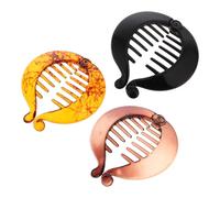 ARTIBETTER 3 Pcs Banana Hair Clips Fish Grips Resin Vertical Clip Design Versatile Use Hair Accessories for Women Formal Occasions Sleek Polished Look