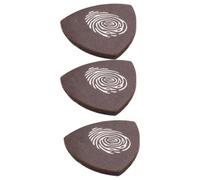 ARTIBETTER 3 Pcs Brown Leather Ukulele Picks with Paper Box, Sturdy Guitar Plectrums that Sound Quality and Are Not Easy to Crack, for Acoustic Guitar Playing