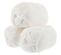 Artibetter 3 Rolls Hand Knitting Yarn Comfortable Cotton Long-Staple Cotton Slender and Supple Not Easy to Break White Yarn for Crocheting and Knitting DIY Projects