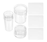 Artibetter 3 Sets Nail Stamper and Scraper Kit for Manicure Supplies with Silicone and Plastic Materials, Cylinder Shape, Simple Operation for DIY Nail Art Stamping at Home