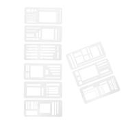 Artibetter 3 Sets Planner Template Stencil DIY Journal Templates Plastic Reusable for Dot Grid Journals Scrapbook Project Management 5.23x2.36x0.04in