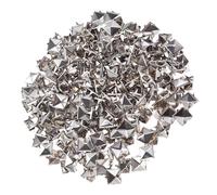 Artibetter 300pcs 10mm Square Pyramid Rivets for Clothing and Leathercraft | Silver Iron Finish, Easy DIY Install, Edge Accenting for Jeans, Hats, Punk Fashion Fans