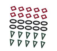 Artibetter 30Pcs Bright Color Wooden Earring Pendants DIY Wood Chip Dangler Accessories for Women Unique Geometric Shapes Dark Green Triangle Red Square Black Oval