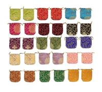 Artibetter 30pcs Chinese Style Drawstring Pouch Jewelry Pouch for Traveling Silk Cloth Plastic Brocade Design Embroidered Patterns 15 Colours X 2 Wedding Travel Jewelry Storage Keepsakes Bag