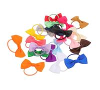 Artibetter 30pcs Dog Hair Bows for Small Puppies and Maltese Washable Canvas Bow Accessories with Rubber Bands, Easy Maintenance Pet Hair Accessories for Special Celebrations and Random Color