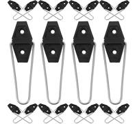 Artibetter 30pcs Photo Frame Stands Easel Back Supports for Picture Frames, Multi-purpose Iron and Plastic Brackets with Use, for Homes and Studios