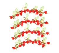 Artibetter 30pcs Red Cherry Charms for Jewelry Making Cute Fruit Pendants for DIY Bracelet Necklace Earrings Versatile Phone and Purse Accessories Symbolizing Luck and Prosperity